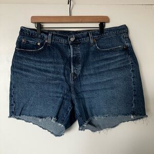 Levi's 501 Women’s Plus Raw Hem Jean Shorts - 16W